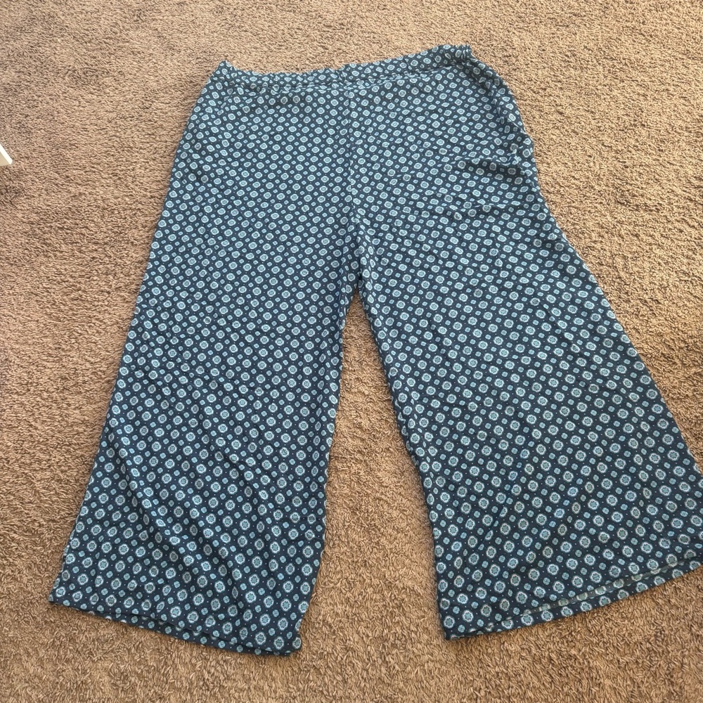 LEITH Blue Wide Leg Printed Pants PLUS Size 4X - Picture 9 of 12